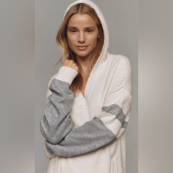 NWT Anthropologie Daily Practice Scandi BoHo Relaxed Fit Hoodie Sweater Maxi - Picture 2 of 6